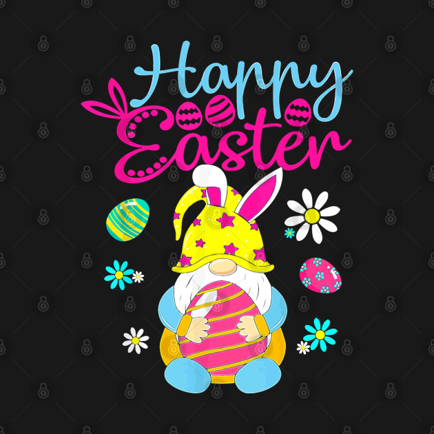 Discover Happy Easter Day Bunny Spring Gnome Easter Egg Hunting - Happy Easter Day Bunny Spring Gnome - T-Shirt