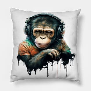 DJ Chimpanzee Pillow