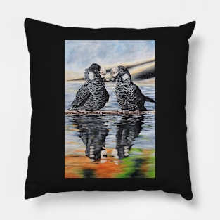 Black Cockatoo Bliss Pillow