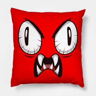 Creepy bulging eyes face Pillow