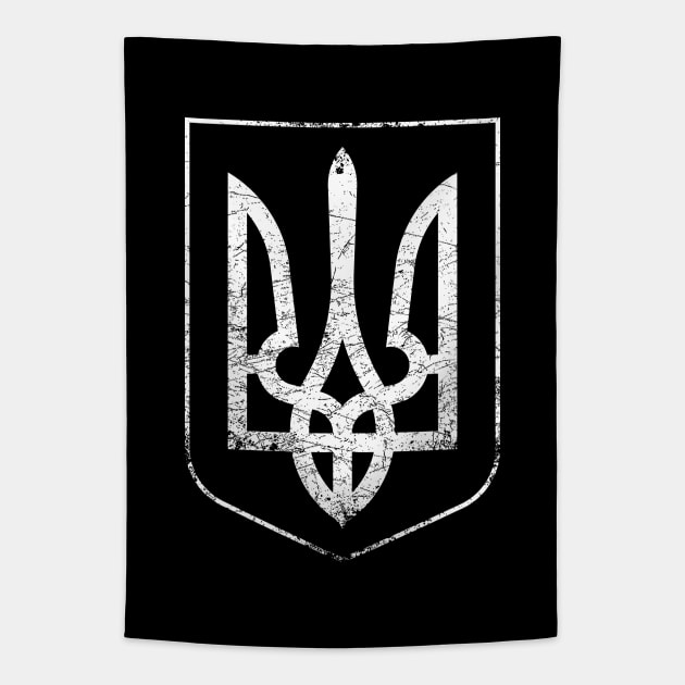 Ukrainian trident, Ukraine, Symbol, Flag Tapestry by StabbedHeart