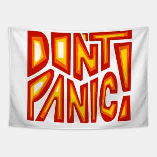 DON'T PANIC! Word Art Tapestry