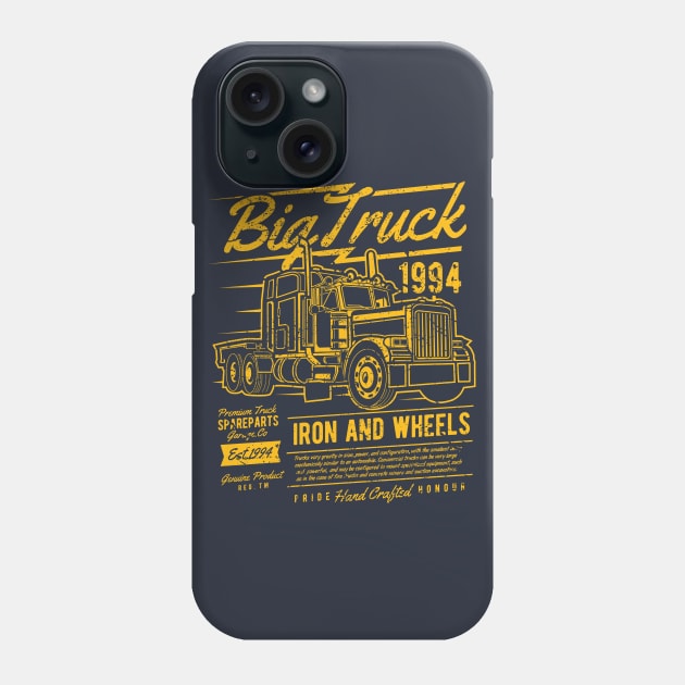 Big Truck Semi Iron And Wheels 1994 Auto Parts Phone Case by JakeRhodes