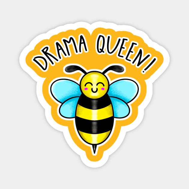 Kawaii Bee Drama Queen Magnet by bolincradleyart