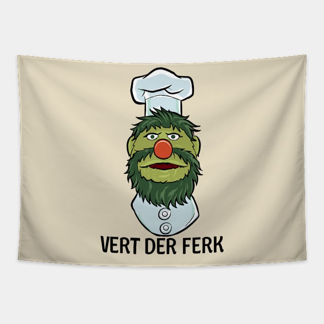 green chef vert der ferk Tapestry by FanArts