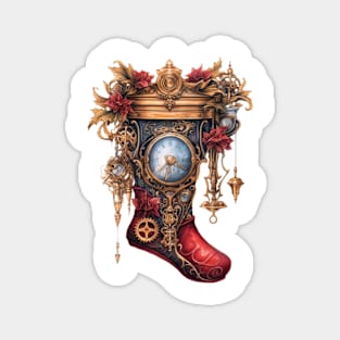 Steampunk Christmas Sock Magnet