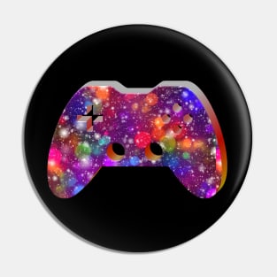 Christmas Lights - Gaming Gamer Abstract - Gamepad Controller - Video Game Lover - Graphic Background Pin