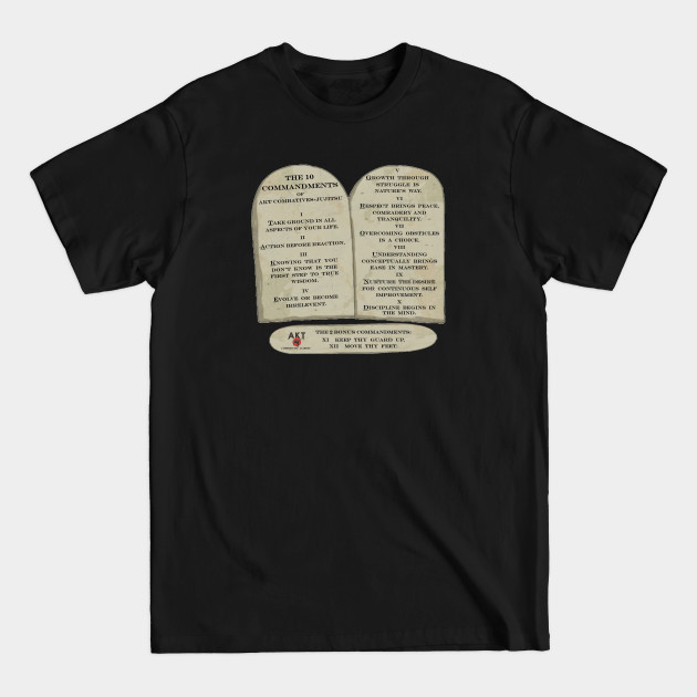 Discover 10 Commandments of AKT Combatives Jujitsu - Jiu Jitsu - T-Shirt