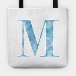 Clouds Blue Sky Initial Letter M Tote