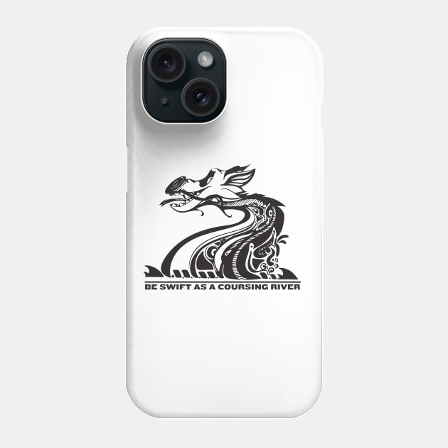 Swift as a coursing river (Black ink) T-Shirt Phone Case by JovialNightz