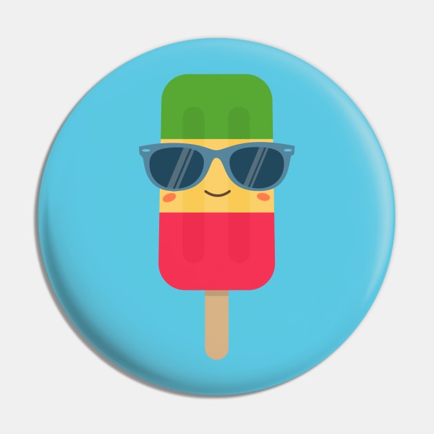 Cool Ice Cream Summer Popsicle T-Shirt Pin by happinessinatee