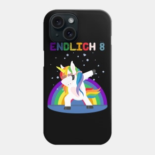 8th birthday unicorn Phone Case