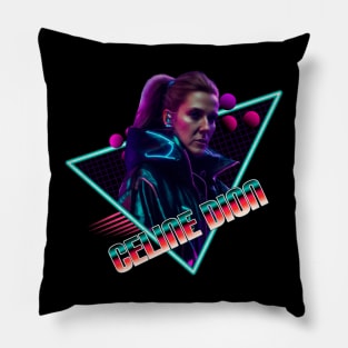 Celine Dion cyberpunk Pillow