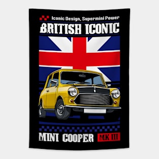 Iconic Cooper British Car Tapestry