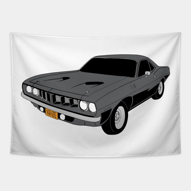 Phantasm - Jody Pearson's 1971 Plymouth 'Cuda Tapestry by HellraiserDesigns