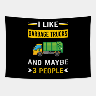 3 People Garbage Truck Trucks Tapestry