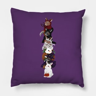 Rabbit Halloween Vertical Design _ Bunniesmee Halloween Edition Pillow