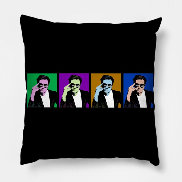 Sebastian Stan Andy Warhol Pillow by RustedSoldier