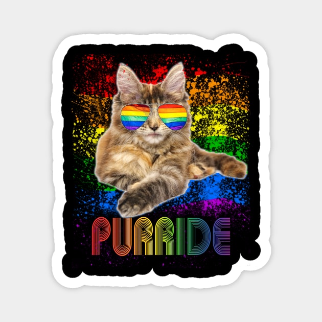 Pride Cat LGBT Gay Lesbian Magnet by BeesTeez