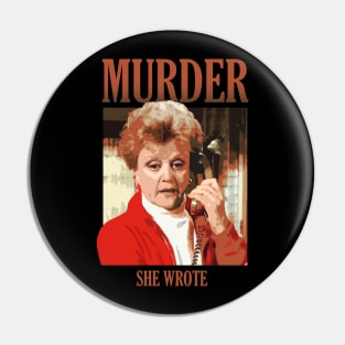 murder she calling - wrote vintage Pin