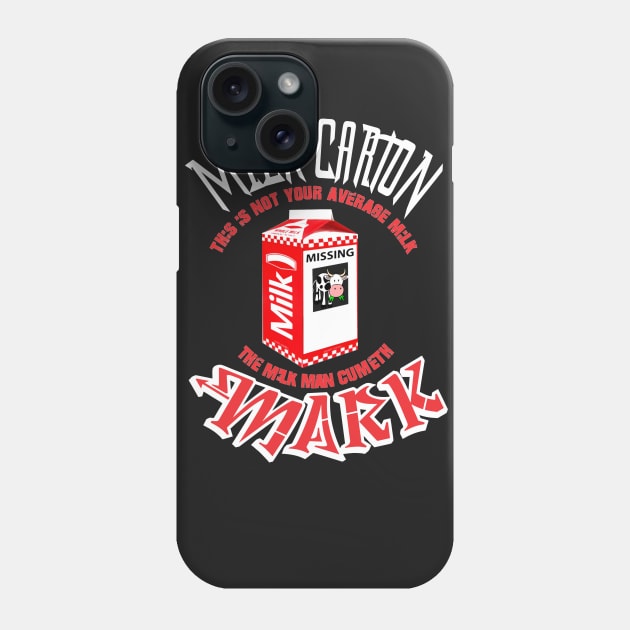 BDW MILK CARTON MARK Phone Case by BIG DAWG APPAREL