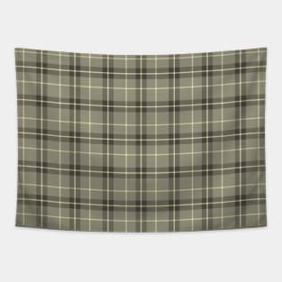 Khaki Tartan Pattern Tapestry