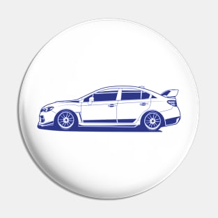 Subie classic blue print Pin