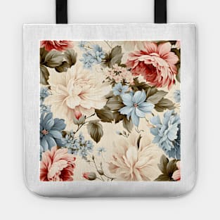 Shabby Chic Flowers Pattern 24 Tote