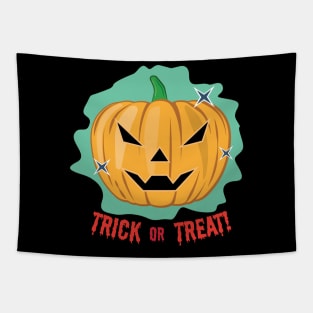 Vampire Halloween Pumpkin - Funny Tapestry