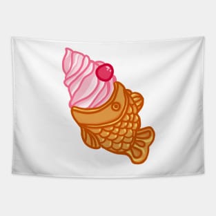 Strawberry Cream Taiyaki Tapestry