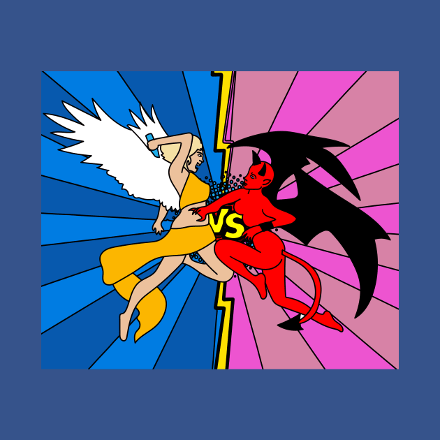 Fight Angel Devil Good Against Evil by flofin