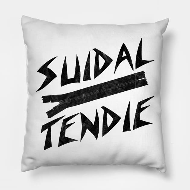 Suidal Tendie Meme Pillow by karutees