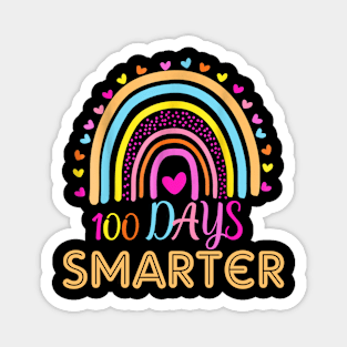 100th Day Of School Teacher 100 Days Smarter Rainbow Magnet