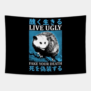 Live Ugly Opossum Japanese Tapestry