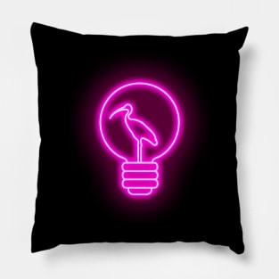 Neon Light Bulb Bin Chicken Pillow