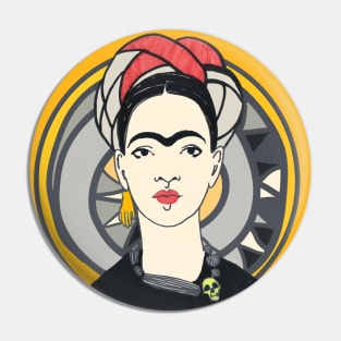 FRIDA KAHLO Mexican Feminist portrait Pin