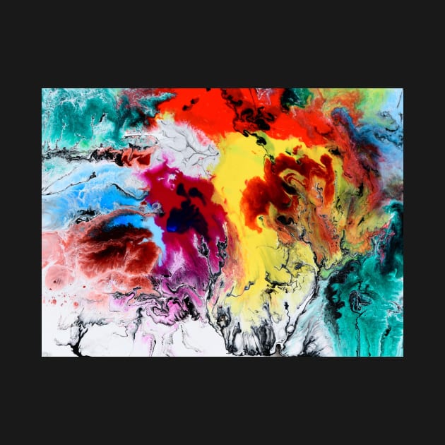 Multicolored Abstract Painting by Moshi Moshi Designs