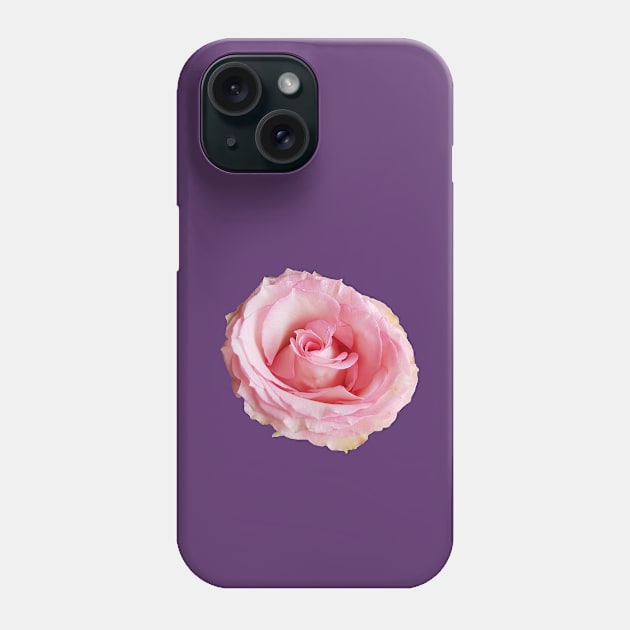 Pink Rose Floral Photo Cutout Phone Case by ellenhenryart