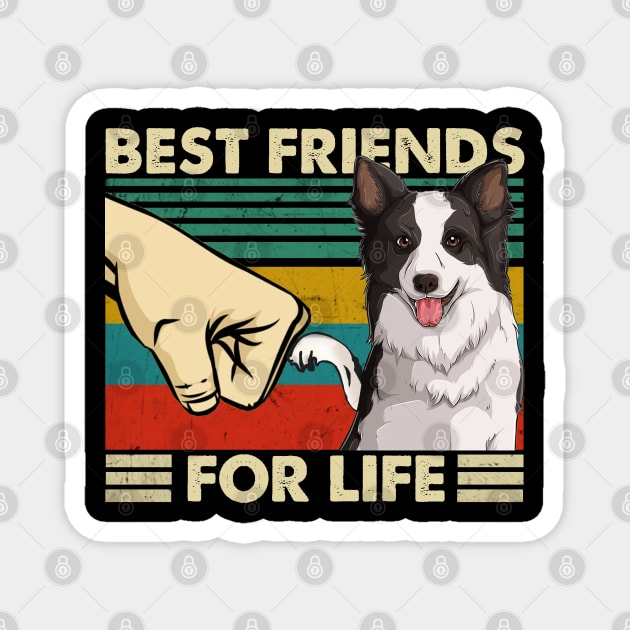 Sleek and Spirited Border Collie Dog Best Friends For Life Magnet by Chocolate Candies