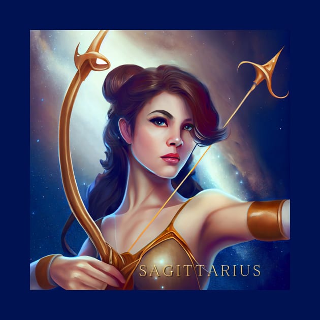 Zodiac Sign SAGITTARIUS - Fantasy Illustration of astrology Sagittarius by KOTOdesign