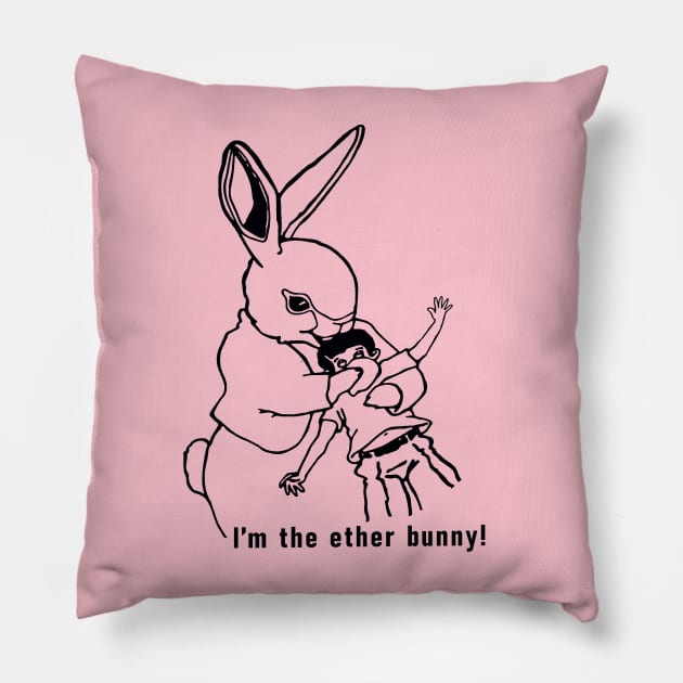 Ether bunny Pillow by JennyPool
