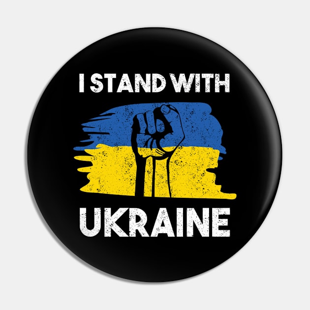 I Stand With Ukraine Pin by KsuAnn