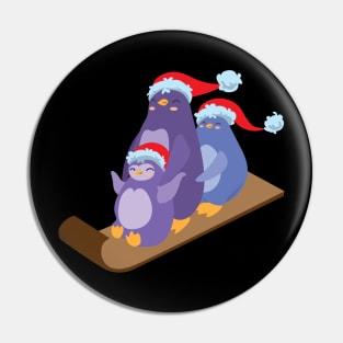 Penguins wearing santa hat in Pin