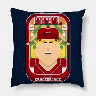 Baseball Red Blue White - Deuce Crackerjack - Hazel version Pillow