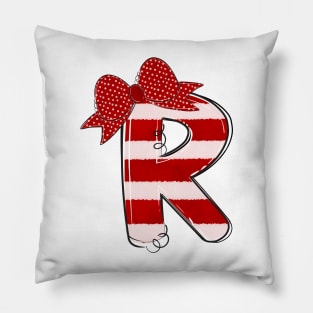 Letter R (Christmas Alphabet) Pillow