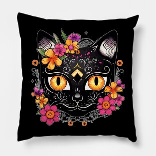 Black Cat Pillow