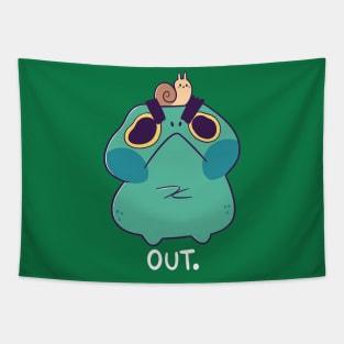 Frog says Out Tapestry