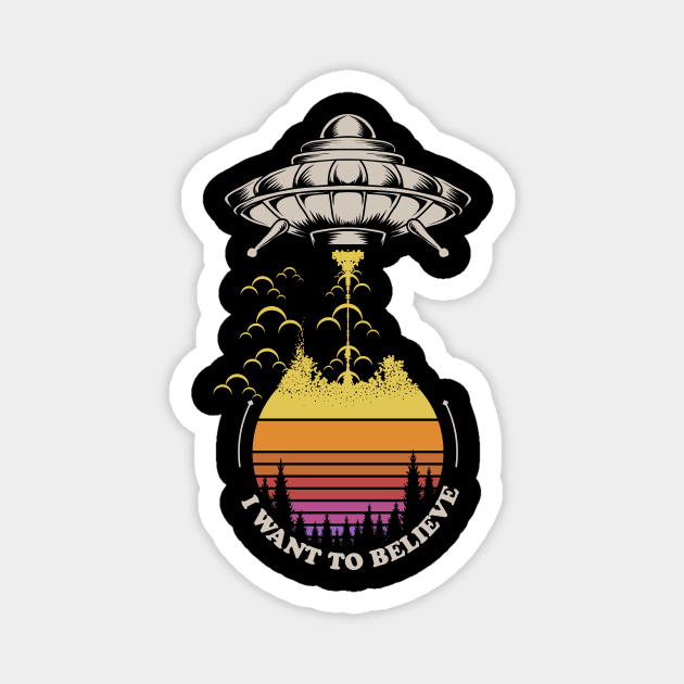 I Want To Believe Magnet by Golden Eagle Design Studio