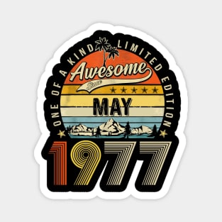 Awesome Since May 1977 Vintage 46th Birthday Magnet