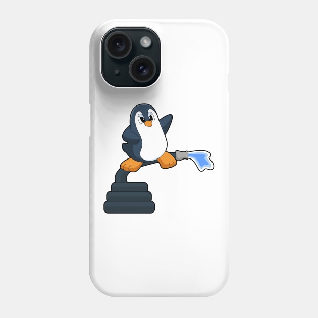 Penguin Firefighter Fire hose Phone Case by Markus Schnabel